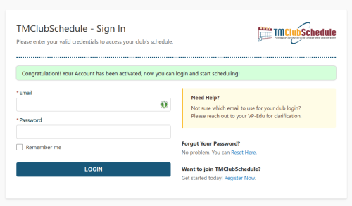 Registration completed  and Login