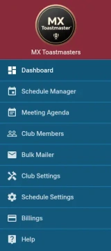 TMClubSchedule VP-Edu Dashboard Menu TMClubSchedule VP-Edu Dashboard Menu
